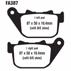 EBC Brakes FA387 Disc Brake Pad Set  Black  One-Size
