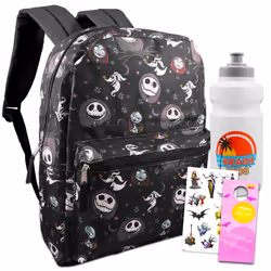 DISNEY Nightmare Before Christmas Backpack for Kids - Bundle with 16