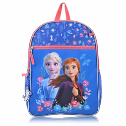 Disney Frozen Girls Backpack for Little Kids | 6 Piece Set Girls Water Bottle Keychains Snack Tote and Knapsack for School
