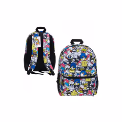 Hello Kitty 888922 16 in. Hello Kitty & Friends Collage Backpack - Multi Color