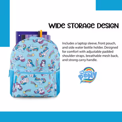 My Little Pony Classic Backpack - Featuring Twilight Sparkle  Rainbow Dash  and More - Officially Licensed MLP Kids School Bag