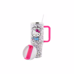 Hello Kitty 877137 All Over Print Tumbler with Lid & Straw
