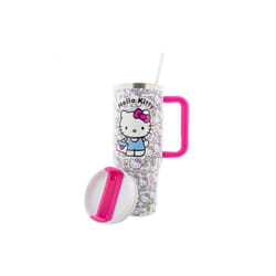 Hello Kitty 877137 All Over Print Tumbler with Lid & Straw