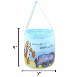 Winnie the Pooh Kids collapsible Nylon gift Basket Bucket Toy Storage Tote Bag (One Size, Blue)