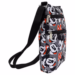 Disney Crossbody Bag Mickey & Minnie Mouse All Over Print Travel Passp