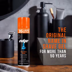 Edge Shaving Gel for Men  9.5oz  2 Pack Mens Shave Gel with Aloe  Mens Shaving Cream  Sensitive Skin Shave Gel - Moisturizes  Protects  and Soothes