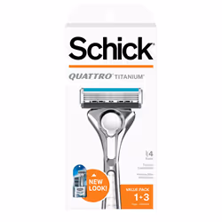 Quattro Titanium Razor for Men Value Pack by Schick