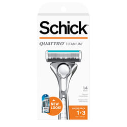 Quattro Titanium Razor for Men Value Pack by Schick