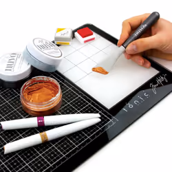 Tim Holtz Travel Glass Media Mat 10.25"X15.5"-