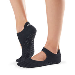 ToeSox Full Toe Bellarina Unisex Black 1 pair(s)