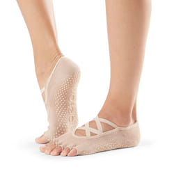 ToeSox Half Toe Elle Grip Female Athletic socks Natural 1 pair(s)