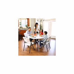 280064 4 ft (1.22 m) Round Light Commercial Fold-In-Half Table (white granite) - Additional view 5