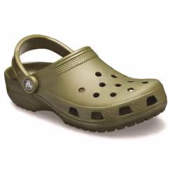 ) Crocs Classic Croslite Rubber Army Green Clogs - Green, 5 (Adults'