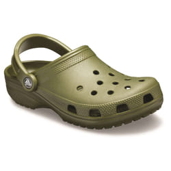 ) Crocs Classic Croslite Rubber Army Green Clogs - Green, 5 (Adults'