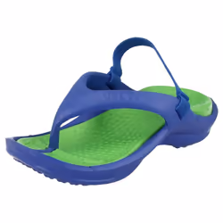 ) Childrens Unisex Crocs Toe Post Sandals Athens Strap - UK 8-9 Child, Sea Blue/Lime (Blue