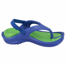 ) Childrens Unisex Crocs Toe Post Sandals Athens Strap - UK 8-9 Child, Sea Blue/Lime (Blue