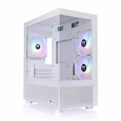 Thermaltake View 170 TG ARGB Snow Micro Chassis, Micro Tower, PC, White, micro ATX, Mini-ITX, SPCC, Tempered glass, Gaming