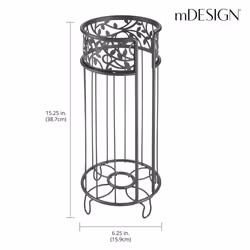 mDESIGN 8111MDBST toilet roll holder Floorstanding Black