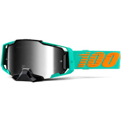 100% Armega Mirror Clark Motocross Goggles, silver for Men