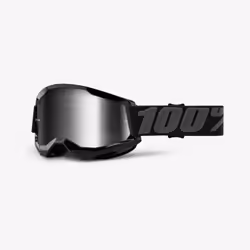 100% Strata 2, Single lens, Black, Unisex, Cylindrical(flat) lens, Polycarbonate, Black, Grey