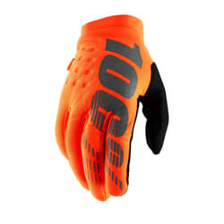 100% Brisker Cold Weather Youth Gloves - L, Fluo Orange