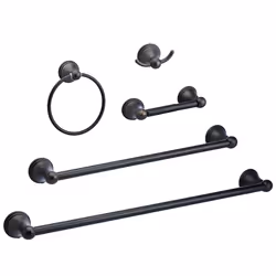 Amazon Basics ABBR817OR Modern Bathroom Accessories Towel Holder Set of 5 8 sets 5 Piece Oil Rubbed Bronze