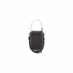 4-Digit Retractable Cable Electronic Lock, 1-Pack -Black