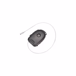 4-Digit Retractable Cable Electronic Lock, 1-Pack -Black