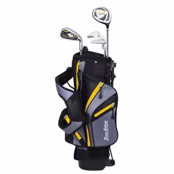 Tour Edge HL-J Junior Complete Golf Set with Bag (Left Hand, Graphite, 1 Putter, 1 Iron, 1 Wood, 3-6 YRS) Yellow