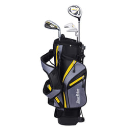 Tour Edge HL-J Junior Complete Golf Set with Bag (Left Hand, Graphite, 1 Putter, 1 Iron, 1 Wood, 3-6 YRS) Yellow