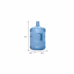 Brio 5 Gallon Plastic Crown Cap Reusable Water Bottle Container