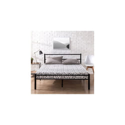 Zinus 27.94 cm Black Metal Platform Bed Frame with Headboard and Footboard/Premium Steel Slat Support/Mattress Foundation, Double