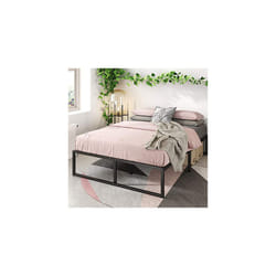 Zinus Lorelai Single Bed frame - Bed 90x190 cm - 36 cm Height with Underbed storage - Metal Platform Bed frame with Steel slat support - Black