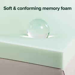 ZINUS 3 Inch Green Tea Memory Foam Mattress Topper  Smaller  More Convenient WonderBox Packaging  PressureRelieving Layers  Cer