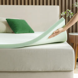 ZINUS 2 Inch Green Tea Memory Foam Mattress Topper  Smaller  More Convenient WonderBox Packaging  PressureRelieving Layers  Cer