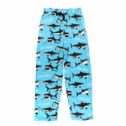 Lazy One Pajama Pants for Men  Men's Separate Bottoms  Lounge Pants  Animal  Ocean (Wide Awake Shark  Large)