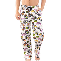 Lazy One Pajama Pants for Men  Men's Separate Bottoms  Lounge Pants  Food  Chop Sticks (Sushi Men's PJ Pant  X-Large)