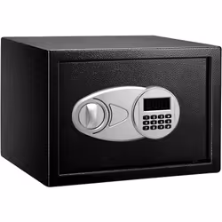 AmazonBasics 25EI, Freestanding safe, Black, Electronic, 14 L, Steel, 351 mm