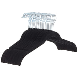 Amazon Basics Slim, Velvet, Non-Slip Shirt Clothes Hangers, Pack of 30, Black