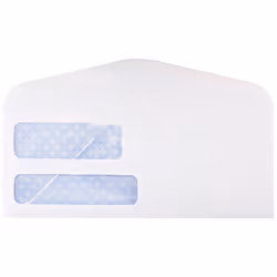 Amazon Basics #9 Double Window Security Tinted Gummed Envelopes  One Size  500 Count  White