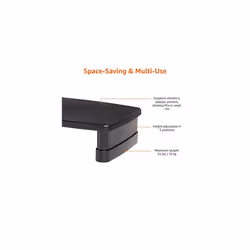 Height-Adjustable Display Stand for Laptops and Monitors with Non-Skid Feet, Black