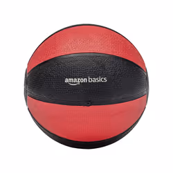 Amazon Basics Weighted Medicine Ball  8 pounds  Red/Black