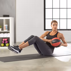 Amazon Basics Weighted Medicine Ball  8 pounds  Red/Black