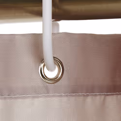 Amazon Basics Bathroom Shower Curtain  Water Resistant Fabric with Grommets & Hooks  Machine Washable  72""""x72""""  Light Brown  Beige