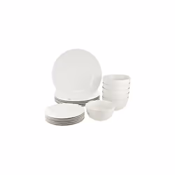 18-Piece Dinnerware Set, Service for 6, White
