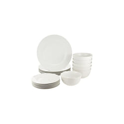 18-Piece Dinnerware Set, Service for 6, White