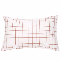 Amazon Basics Full/Queen Comforter Set with Sheets  5-Piece Red Simple Stripe Bedding  Lightweight Microfiber Bed-in-a-Bag