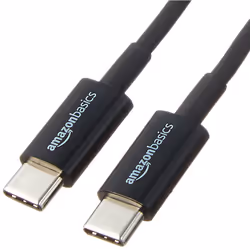 AmazonBasics L6LUC023-CS-R, 0.9 m, USB C, USB C, USB 2.0, Black