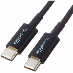 AmazonBasics L6LUC025-CS-R, 1.8 m, USB C, USB C, USB 2.0, Black