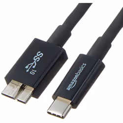 AmazonBasics L6LUC007-CS-R, 0.9 m, USB C, Micro-USB B, USB 2.0, Black